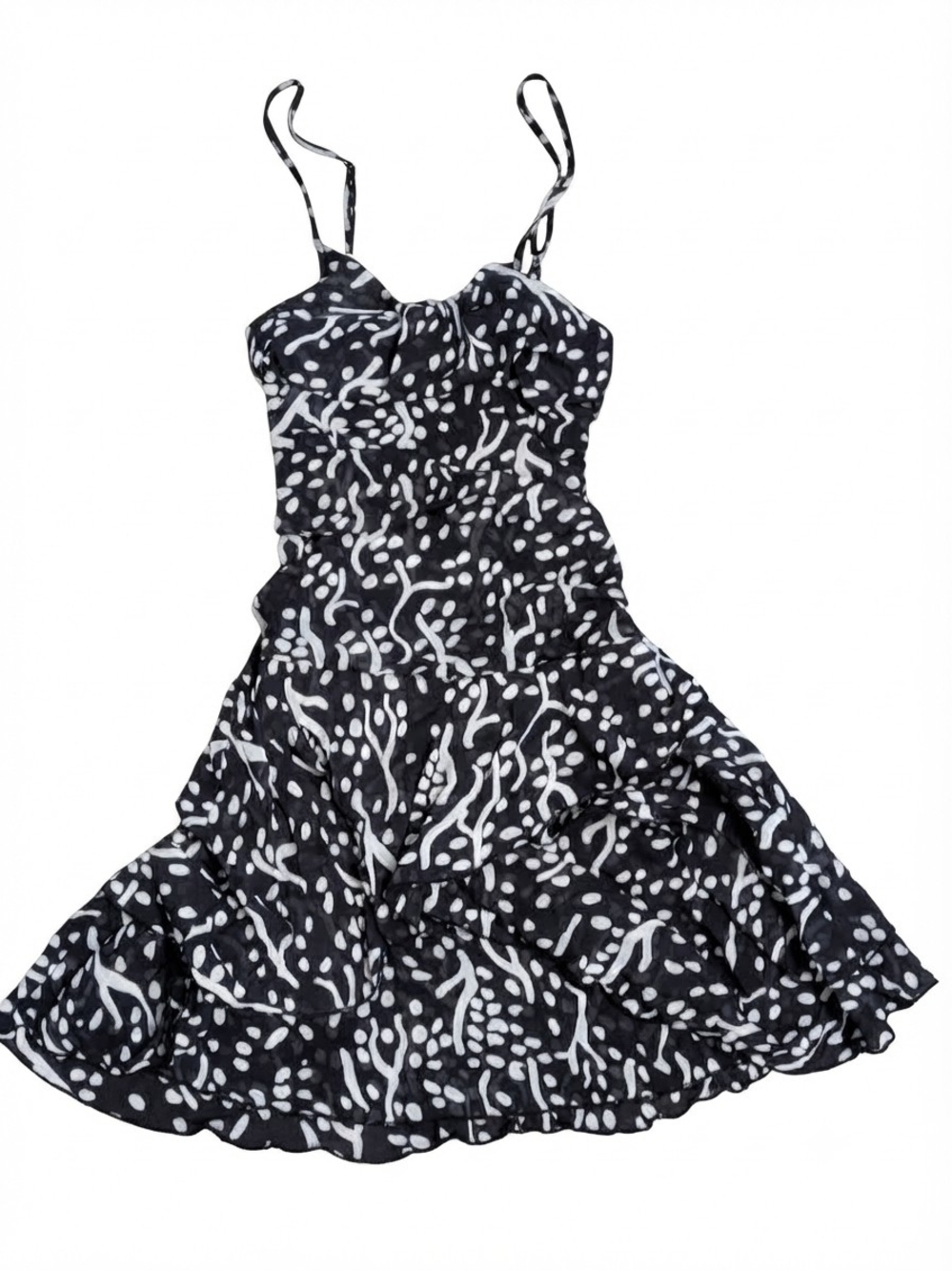 Diane von Furstenberg for Target Black White Abstract Print Mini Dress Sz XS DVF